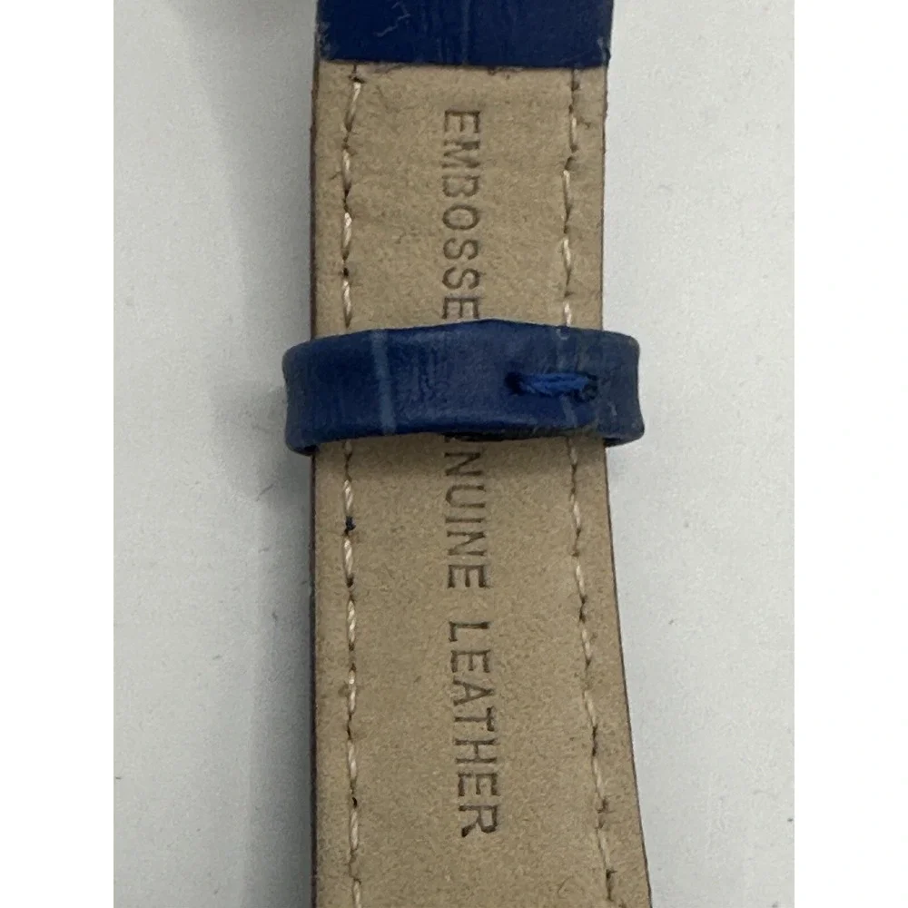 Timex Dark Blue Croco Patterned Ladies Watch‎ T2P093 New Battery 35MM 8